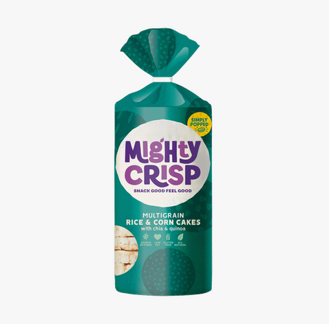 Mighty Crisp Multigrain With Chia & Quinoa Brown Rice & Corn Cakes 106g - CAFELAX