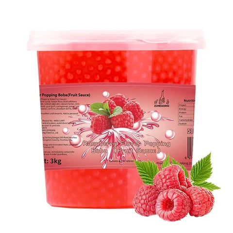 Zonegoing Rasberry Popping Boba 1.3kg