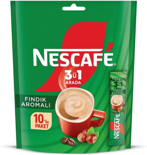 Nescafe 3*1 With Hazelnut Instant Coffee 10 Sachets - CAFELAX