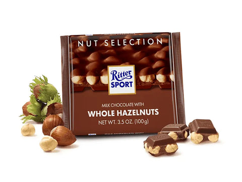 Ritter Sport Whole Hazelnuts 100g - CAFELAX