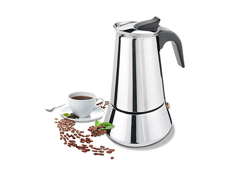 Stainless Steel Moka Pot - 4 Cups - CAFELAX