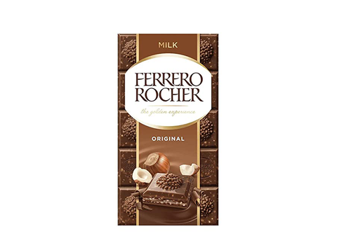 Ferrero Rocher Hazelnut Original Milk Chocolate 100g