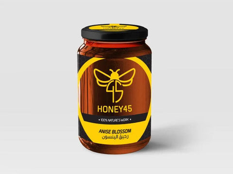 Honey 45 Anise Bolssom Natural Honey 450g - CAFELAX
