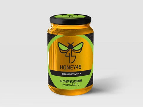 Honey 45 Clover Bolssom Natural Honey 450g - CAFELAX