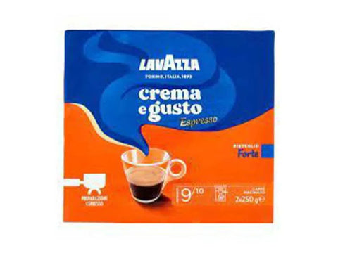 Lavazza Crema E Gusto Espresso Forte Ground Coffee 2*250g - 500g - CAFELAX