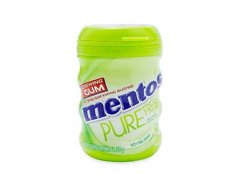 Mentos Pure Fresh Lime Mint Sugerfree Gum - 30 Pieces - CAFELAX