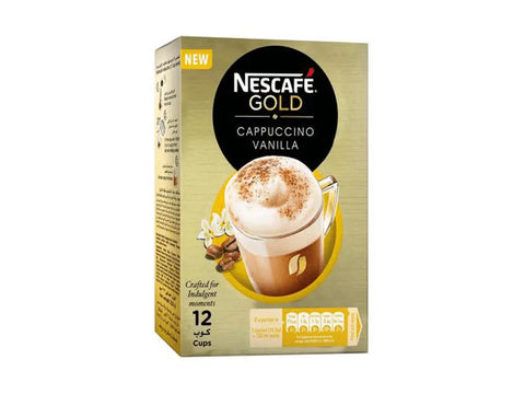 Nescafe Gold Cappuccino Vanilla 12 Sachets - CAFELAX