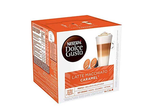 Nescafe Caramel Latte Macchiato Dolce Gusto Coffee Capsules - 16 Capsules - CAFELAX