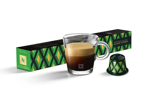 Nespresso Ispirazione Italiana Milano Intenso Coffee Capsules - 10 Capsules - Check Description - CAFELAX