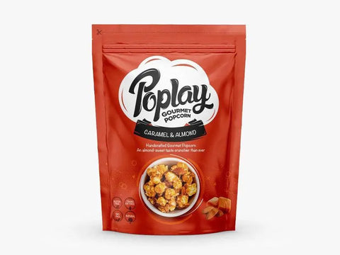 Poplay Popcorn Caramel & Almond 100g - CAFELAX
