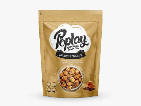 Poplay Popcorn Caramel & Cinnamon 100g - CAFELAX