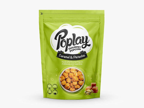 POPLAY Popcorn Caramel & Pistachio 100g