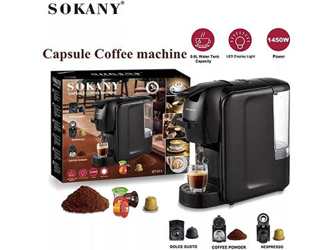 SOKANY Capsule Coffee Machine 3IN1