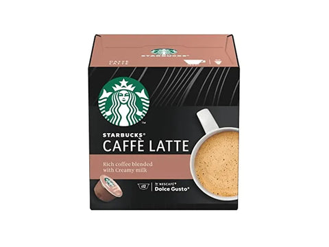 Starbucks Caffe Latte Dolce Gusto Coffee Capsules - 12 Capsules - CAFELAX