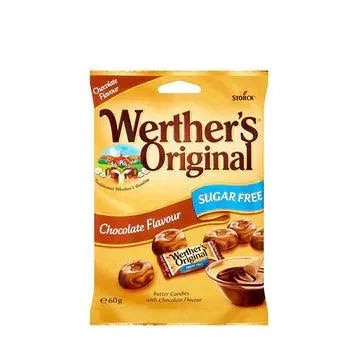 Werther's Original Suger Free Chocolate Flavoured Candies 60g - CAFELAX