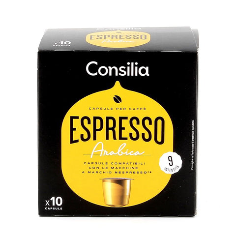 Consilia Arabica Espresso Nespresso Coffee Capsules - 10 Capsules