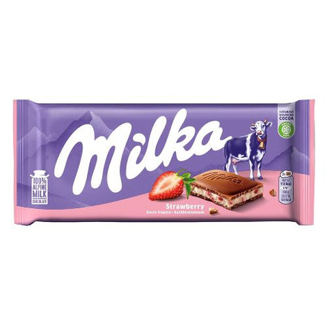 Milka Strawberry Chocolate 90g