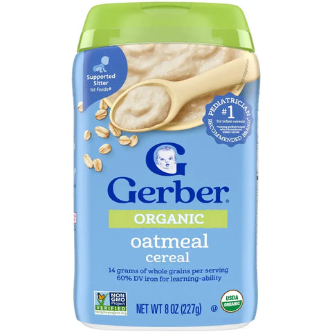 Gerber Organic Oatmeal Cereal 227g