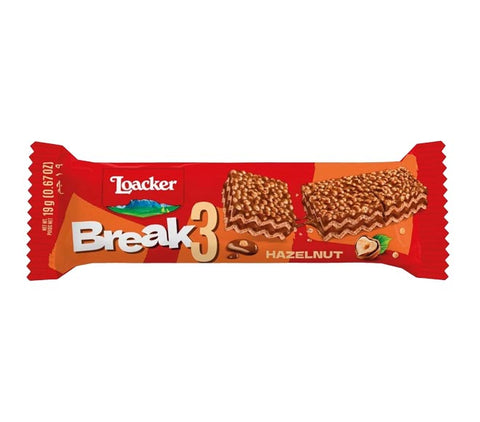 Loacker Break 3 Hazelnut Wafer 19g