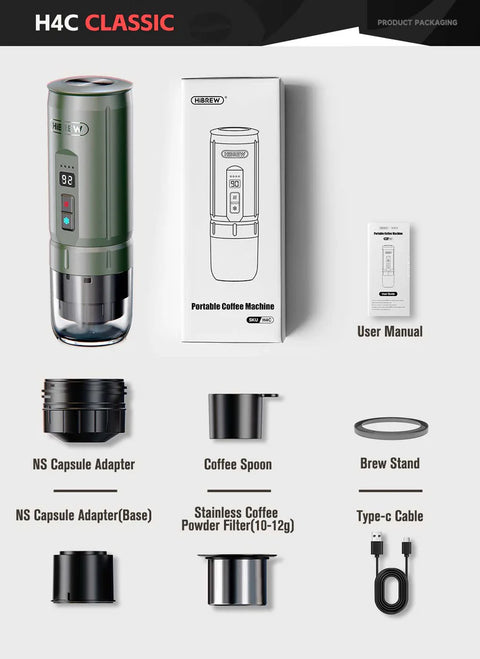 HiBREW Portable Espresso Maker - H4C Classic