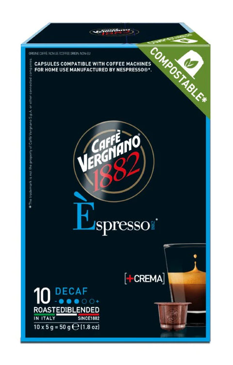 Caffè Vergnano Decaf Coffee Capsules - 10 Capsules