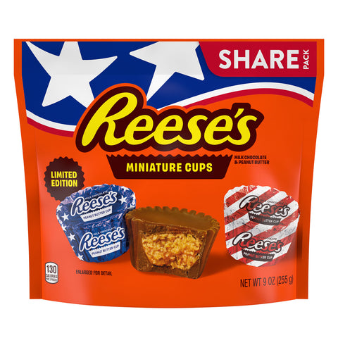 Reese's Miniatures Red, White & Blue Milk Chocolate & Peanut Butter Flavored 255g
