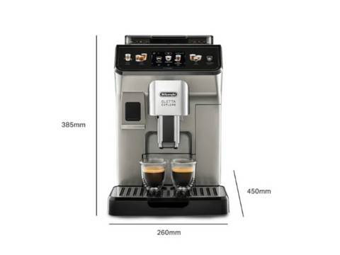 De'Longhi Eletta Explore Bean To Cup Espresso Machine - +50 Hot & Cold Drinks ECAM450.55.S - CAFELAX