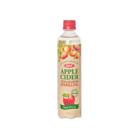 Okf Vinegar Apple Cider With Mothers Zero Sugar Sparkling Drink 500ml