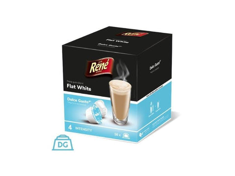 Cafe Rene Flat White Dolce Gusto Coffee Capsules - 16 Capsules