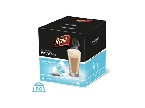 Cafe Rene Flat White Dolce Gusto Coffee Capsules - 16 Capsules - CAFELAX