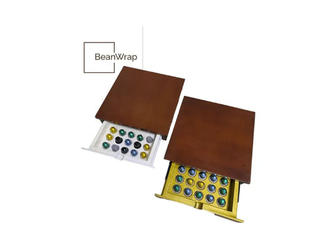 BeanWrap Handmade Wooden Nespresso Compatible Capsules Drawer - 30 Capsules - CAFELAX
