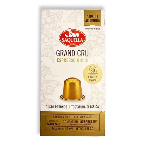 Saquella Grand Cru Coffee Capsules - 30 Capsules