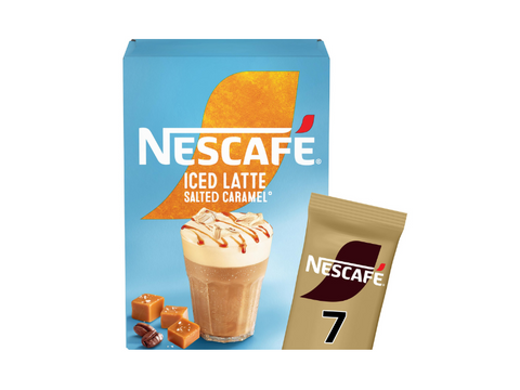 Nescafe Iced Latte Salted Caramel Instant Coffee 7 Sachets