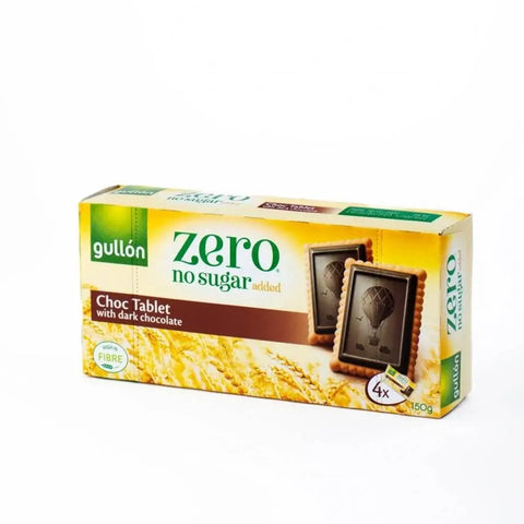 Gullón Zero Choco Tablet Biscuits With Dark Chocolate 150g