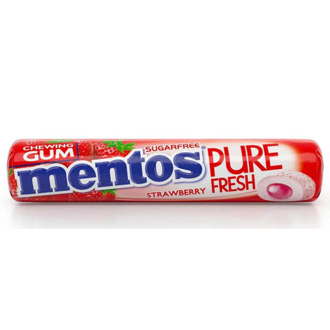 Mentos Pure Fresh Strawberry Sugar Free Gums 9 Pieces - 15.75g