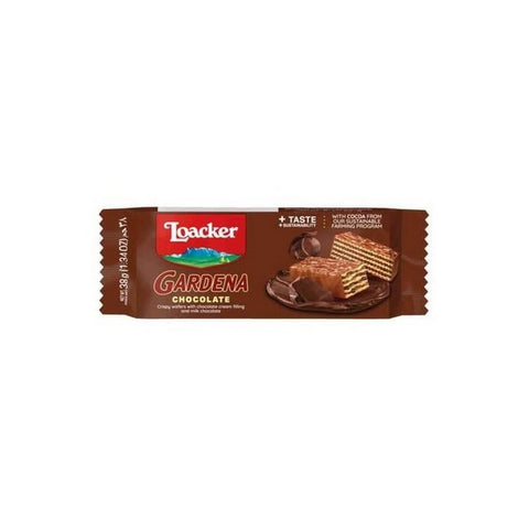 Loacker Gardena Chocolate Crispy Wafers With Chocolate Cream & Milk Choclate 38g