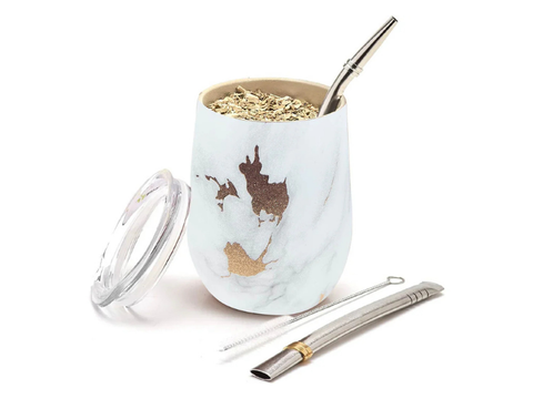 Balibetov Stainless Steal Mate Set - Gold Marble Style - CAFELAX