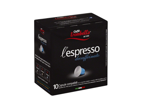 Trombetta Decaffeinato Nespresso Coffee Capsules - 10 Capsules