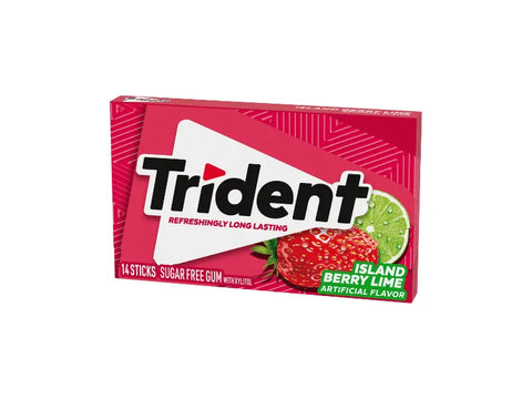 Trident Sugar Free Island Berry Lime 14 Sticks (Imported) - CAFELAX