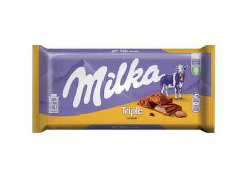 Milka Triple Caramel Chocolate 90g - CAFELAX