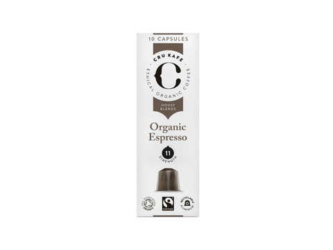 Cru Kafe Espresso Organic Coffee Capsules - 10 Capsules