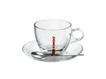 Kimbo Cappuccino Cup & Saucer – Glass - CAFELAX