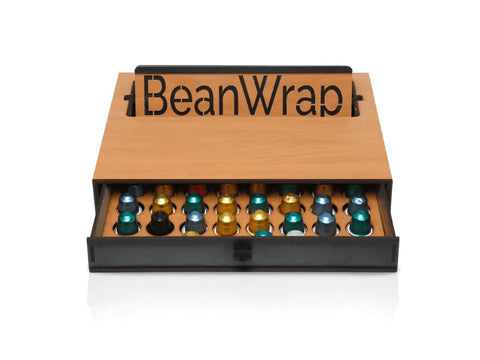 BeanWrap Handmade Wooden Nespresso Compatible Capsules Drawer - 30 Capsules - CAFELAX