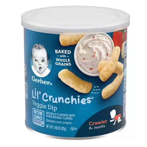 Gerber Snacks For Baby Lil Crunchies Veggie Dip 42g
