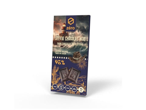 Zero Stevia Dark Chocolate 95% Chocolate 85g