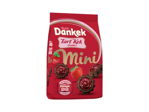 Ülker Dankek Strawberry & Chocolate Mini Tart Cake 150g - 10 Pisces - CAFELAX