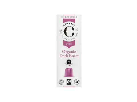 Cru Kafe Dark Roast Organic Coffee Capsules - 10 Capsules - CAFELAX