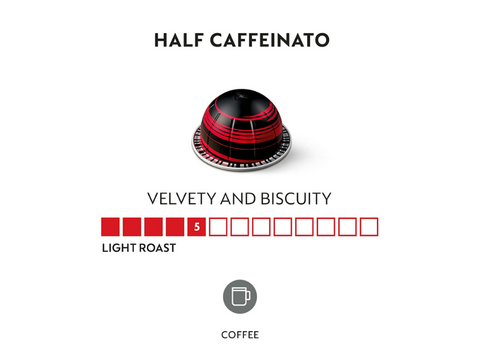 Nespresso Half Caffeinato Vertuo Capsules - 10 Capsules
