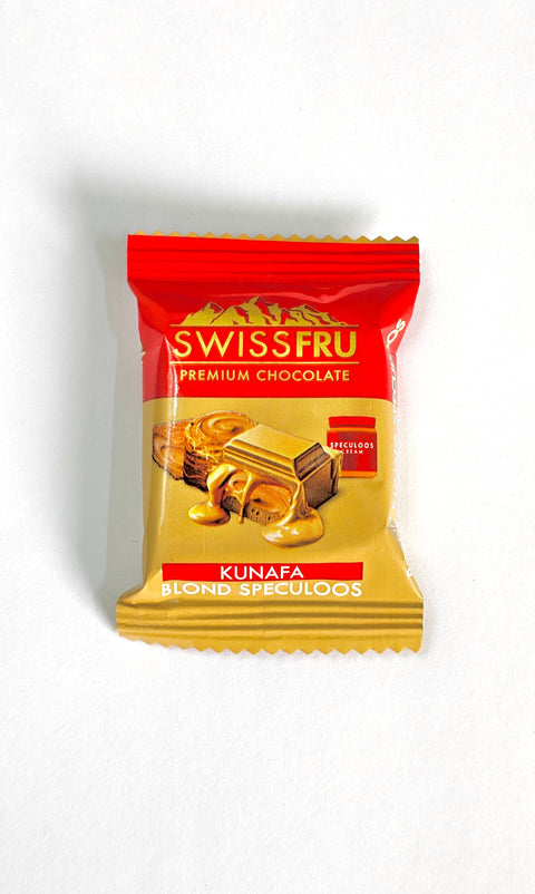 Swiss Fru Premium Chocolate Kunafa Speculoos Cream Blond - 1 Piece