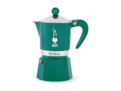 Bialetti Rainbow Moka Pot - 1 Cups - green Hand - CAFELAX